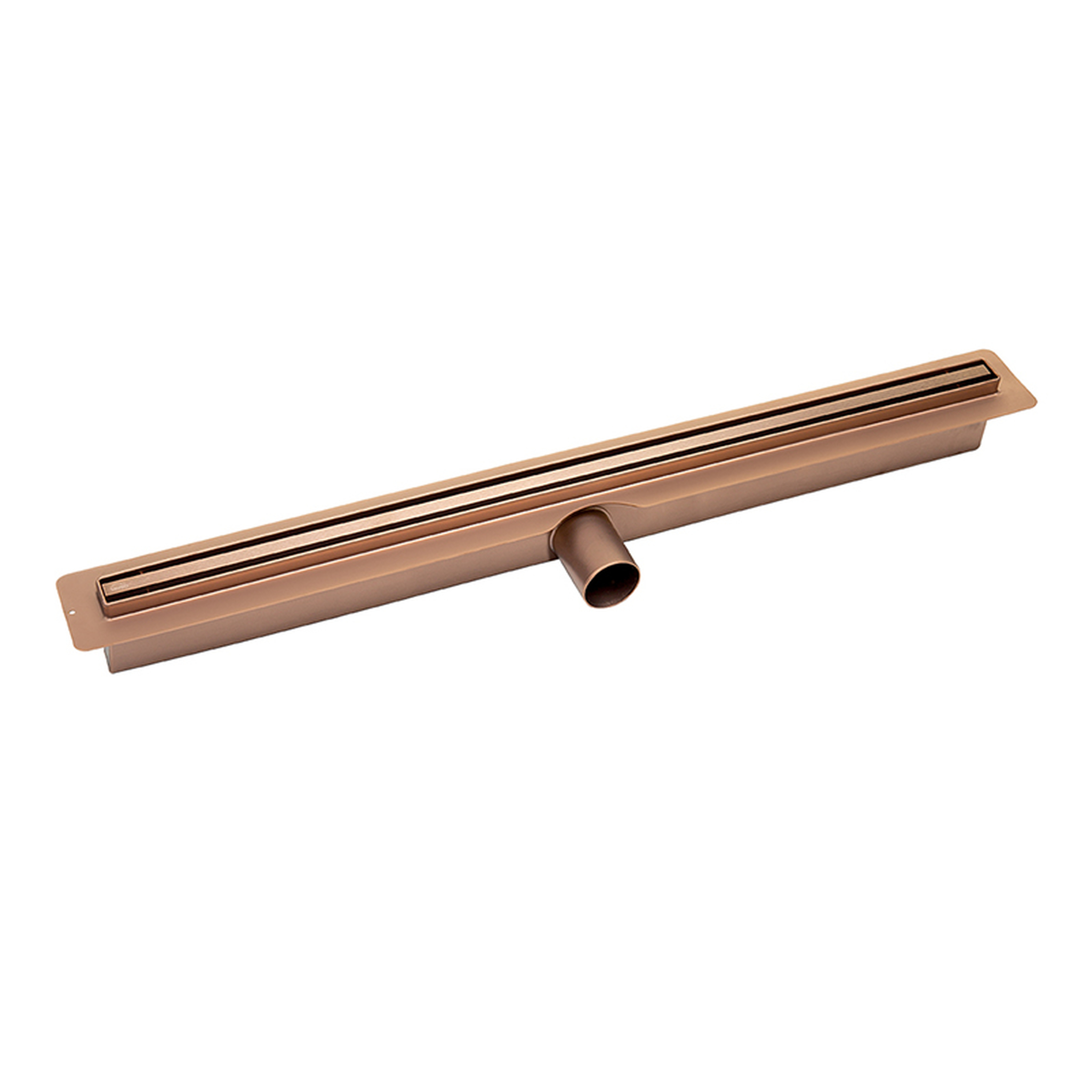 Laveo Slim odpływ liniowy 80 cm ruszt wąski różowe złoto COS880D