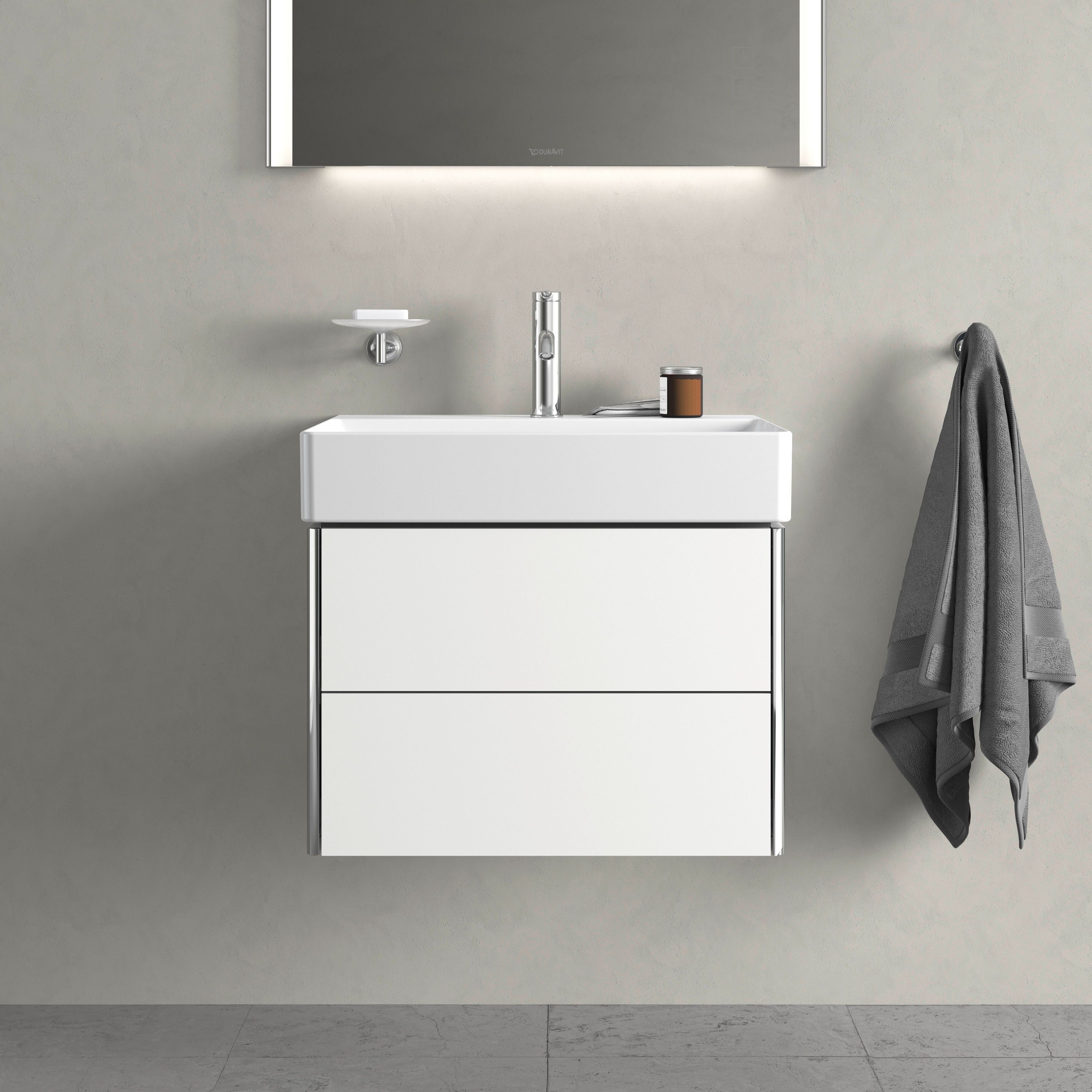 Duravit XSquare szafka 58,4 cm podumywalkowa wisząca biały mat XS416101818