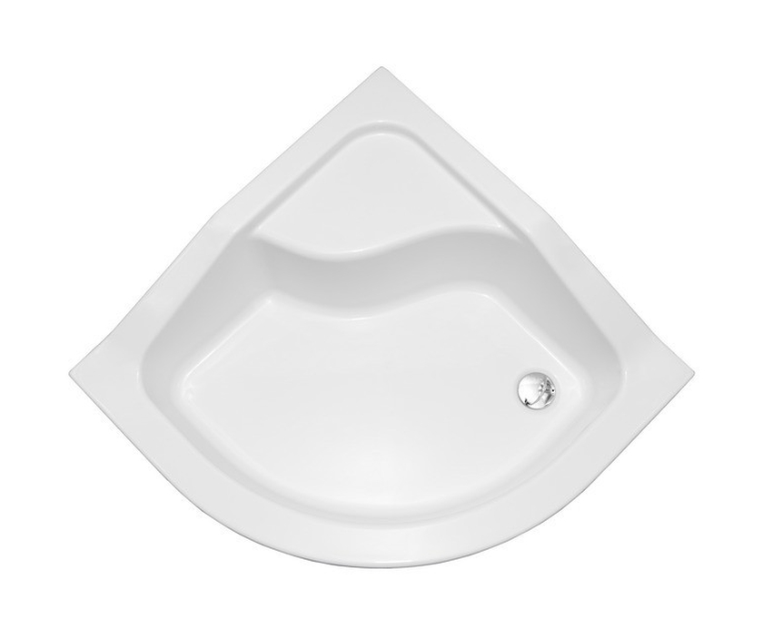 Besco Oliver I brodzik 80x80 cm półokrągły biały #BAO-80-NR