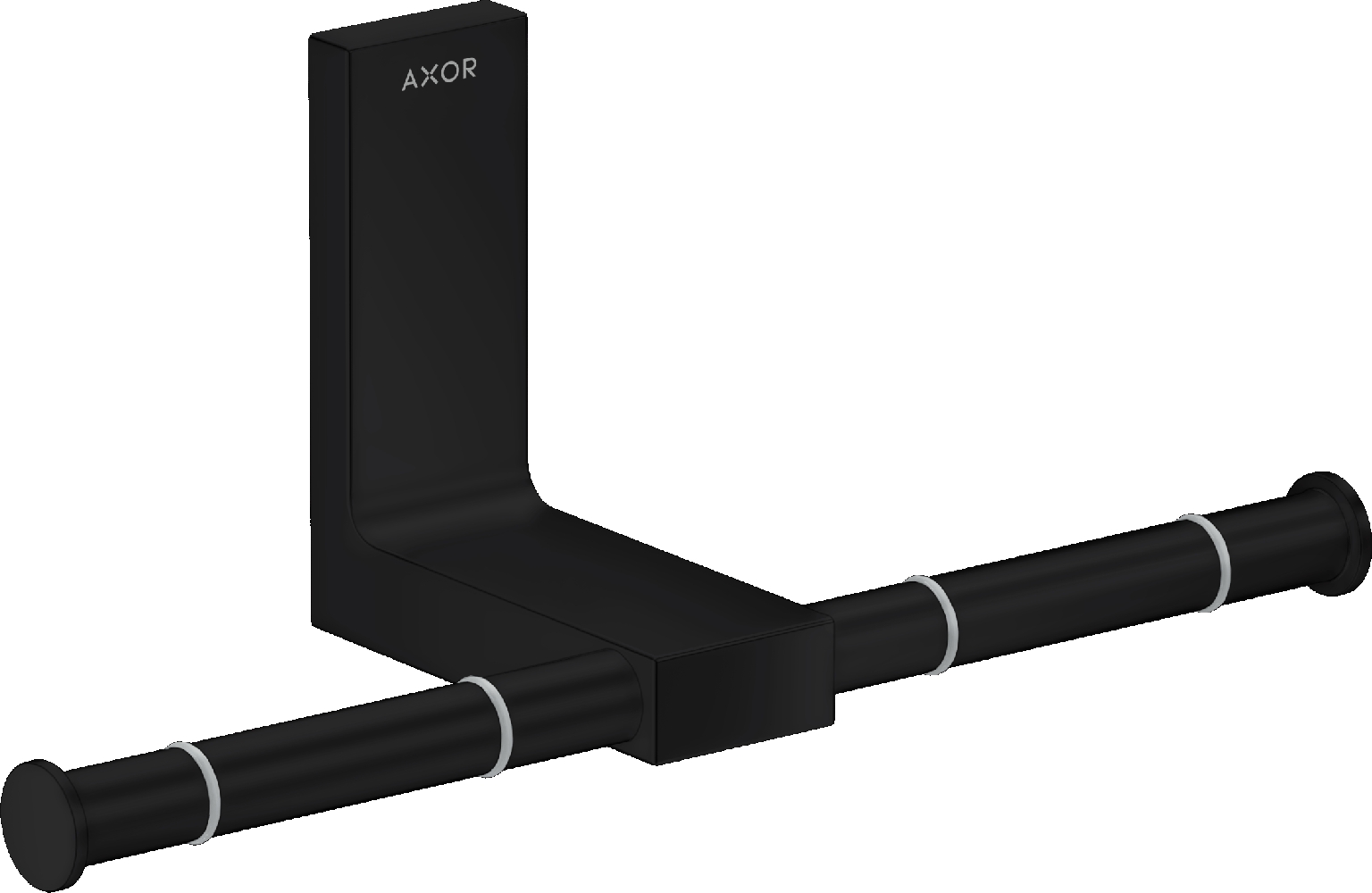 Axor Universal Rectangular uchwyt na papier toaletowy ścienny czarny mat 42657670