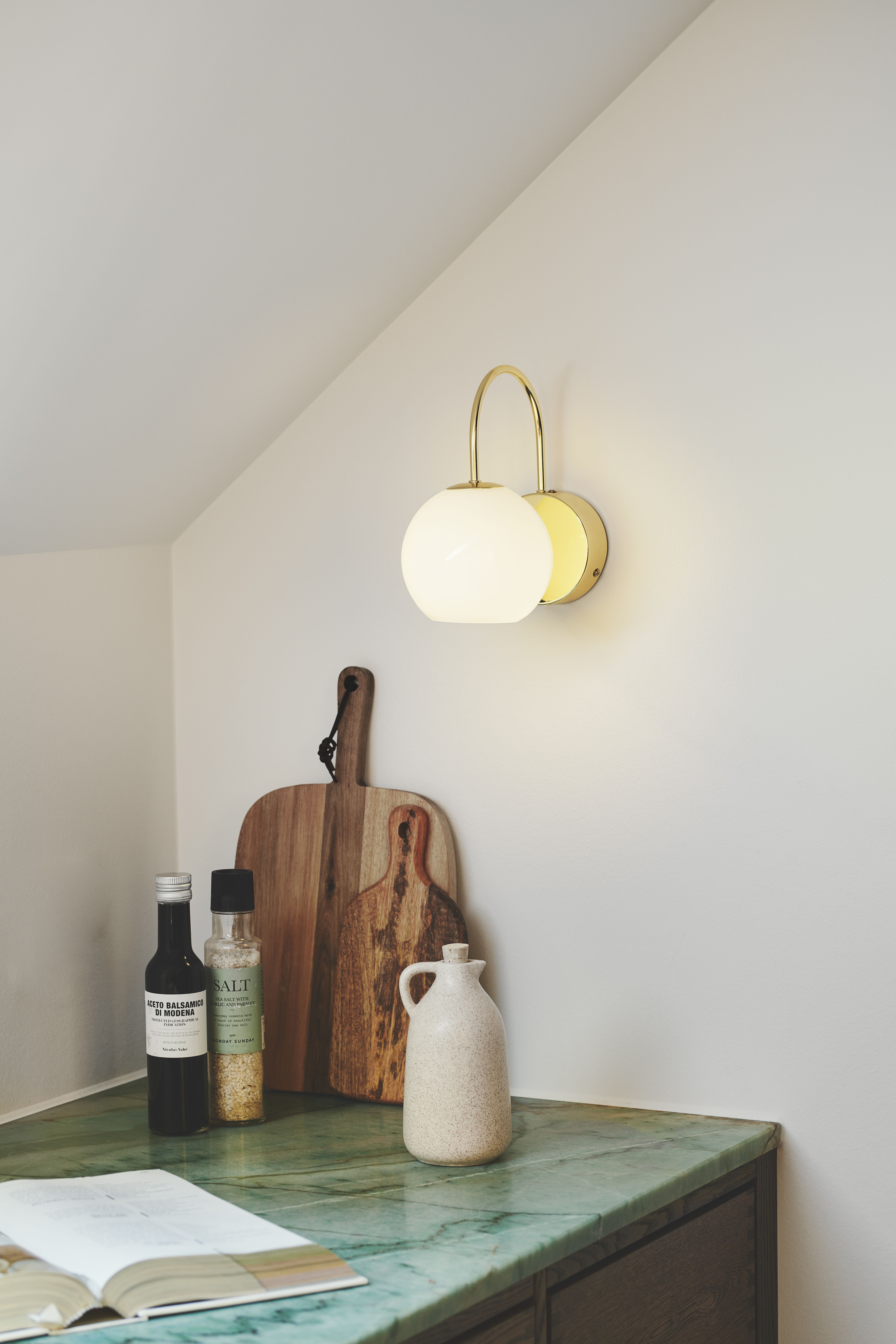 Nordlux Franca kinkiet 1x40W mosiądz/biały 2312561035