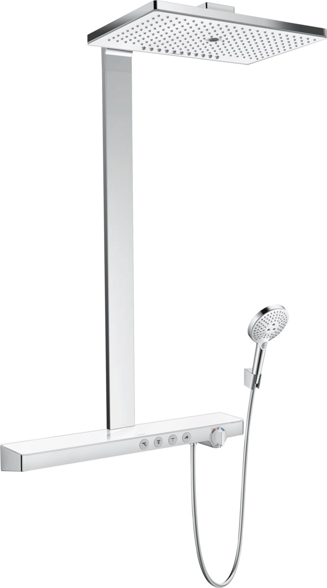 Hansgrohe Rainmaker Select Showerpipe EcoSmart zestaw prysznicowy ścienny termostatyczny biały/chrom 27029400