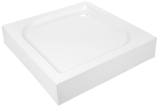 Invena brodzik 80x80 cm kwadratowy biały AK-80-K83 - Wysyłka w 24h