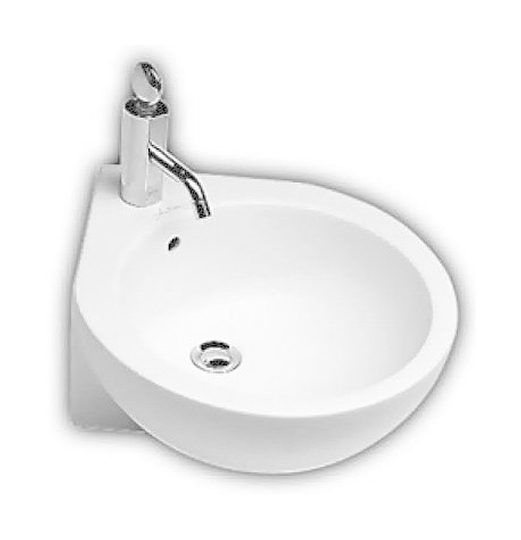 Hatria You & Me umywalka 46 cm ścienna narożna prawa biała Y0H701