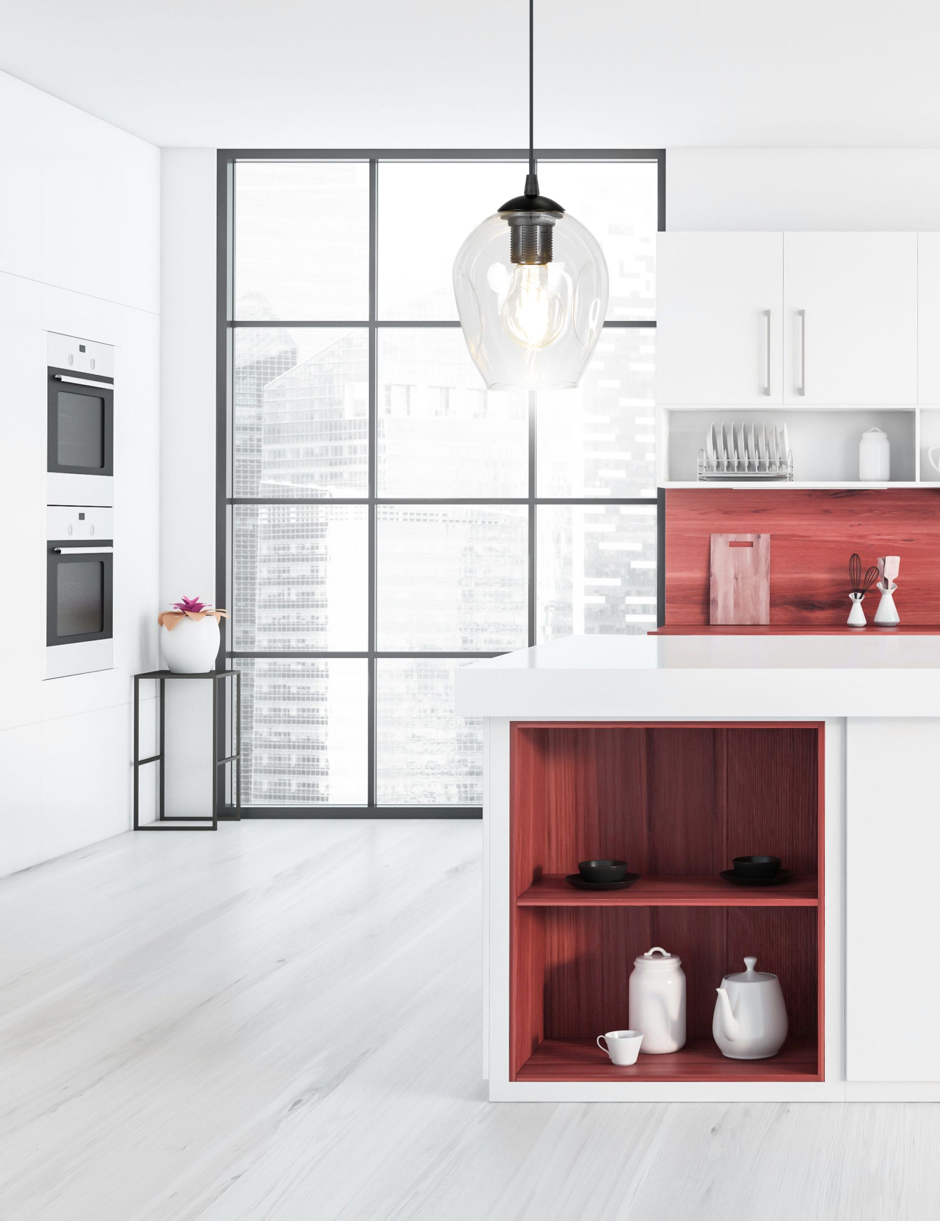 Emibig Istar lampa wisząca 1x15 W czarna-przezroczysta 679/1 - Wysyłka w 24h