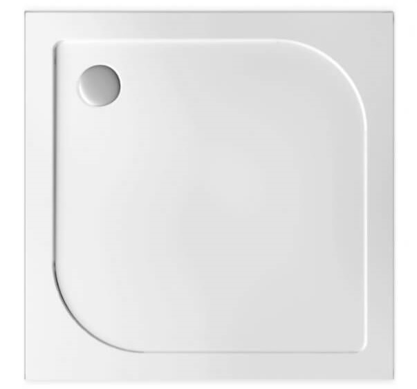 Polimat Tenor brodzik 80x80 cm kwadratowy biały 00402