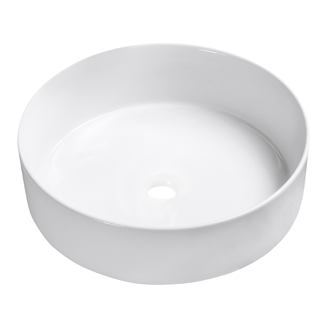 Laveo Desna umywalka 36 cm nablatowa okrągła biała VUD6236 - Wysyłka w 24h