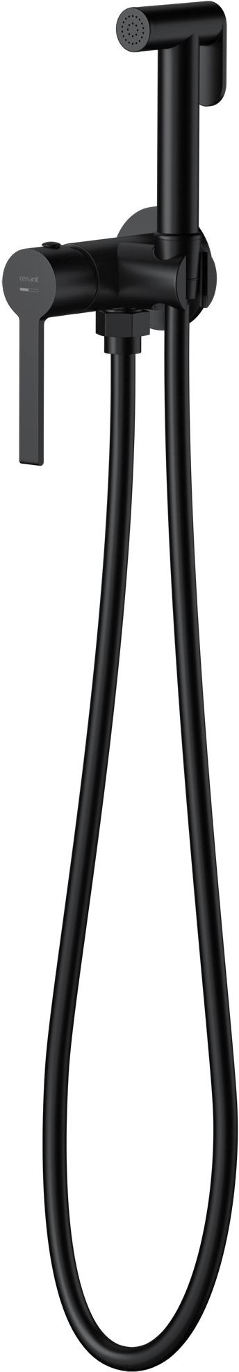 Cersanit Virgo bateria bidetowa z zestawem prysznicowym podtynkowa czarna S951-871