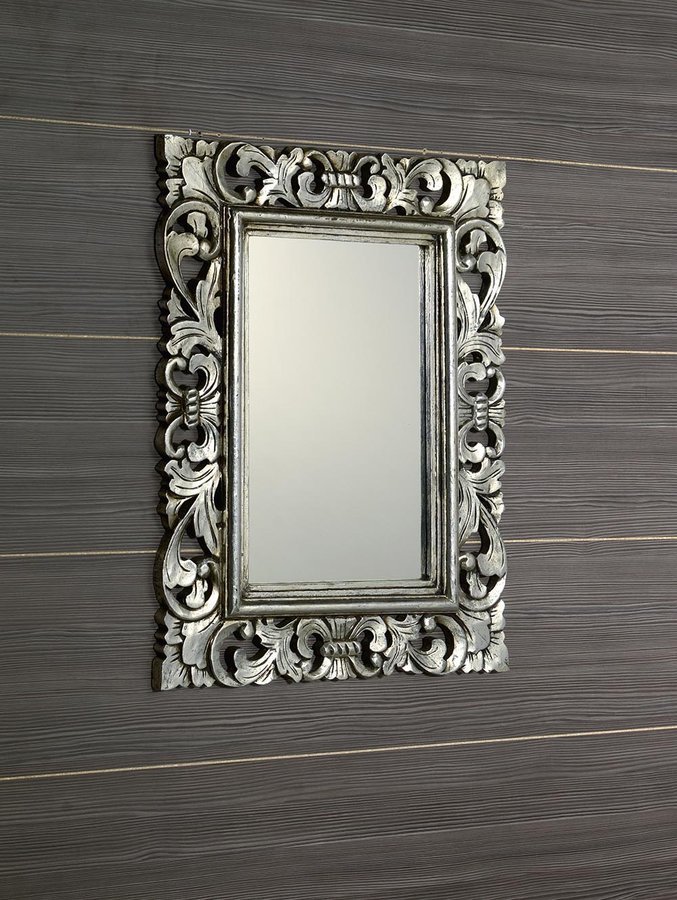 Sapho Samblung lustro 80x60 cm prostokątne rama srebrna IN115 - Wysyłka w 24h