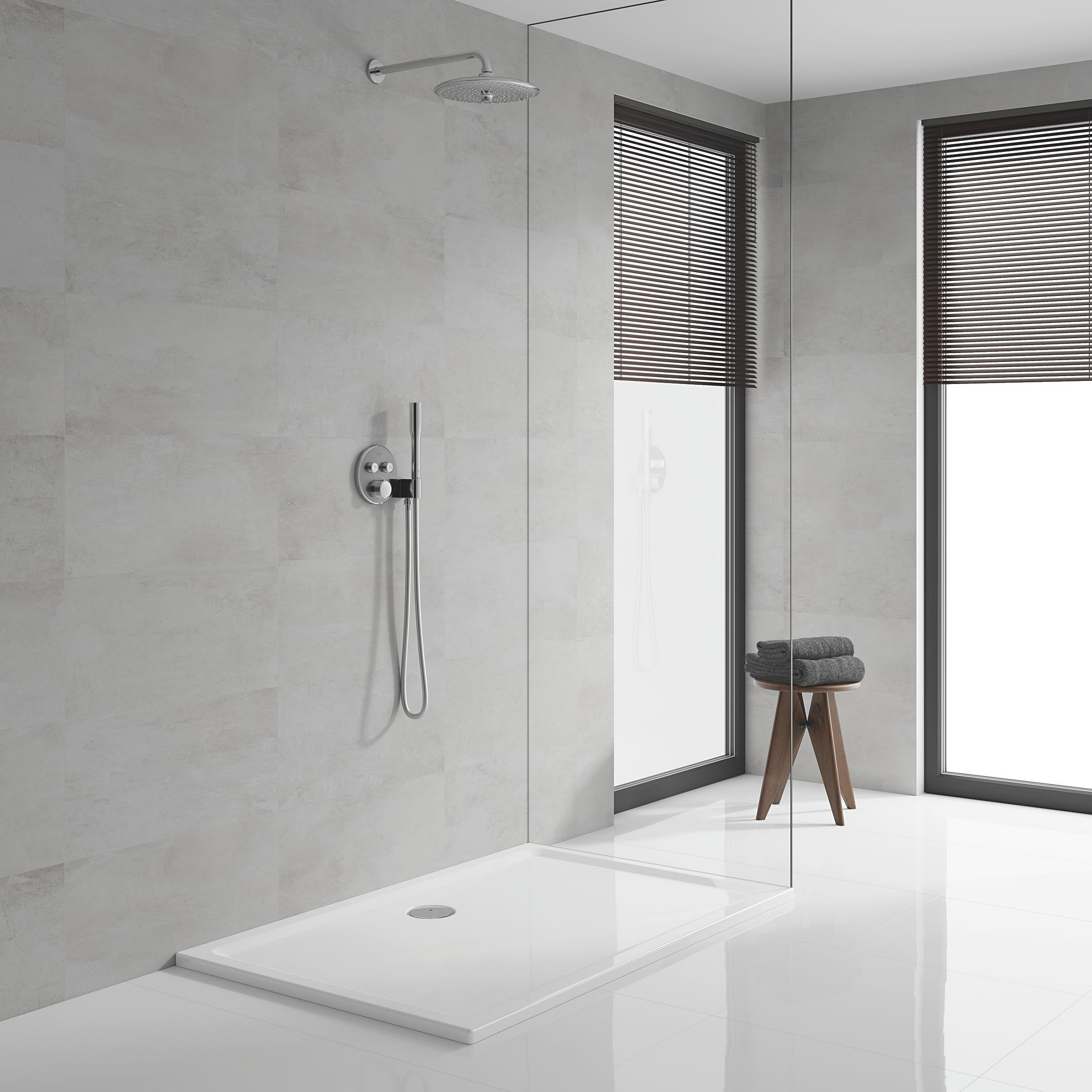 Grohe Grohtherm SmartControl zestaw prysznicowy podtynkowy termostatyczny z deszczownicą StarLight Chrome 34744000 - Wysyłka w 24h