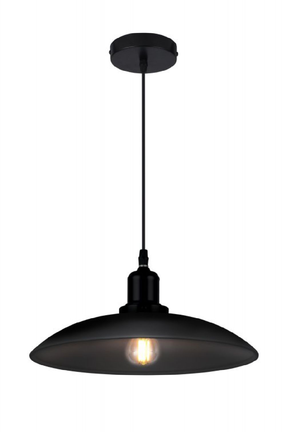 GTV Horizon lampa wisząca 1x40 W czarna OS-HORI-10-DEC
