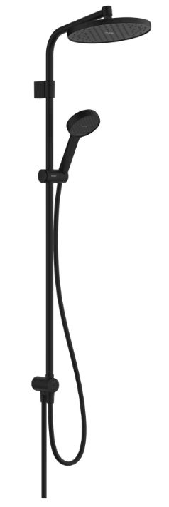 Hansgrohe Activera S zestaw prysznicowy ścienny z deszczownicą czarny 28074670