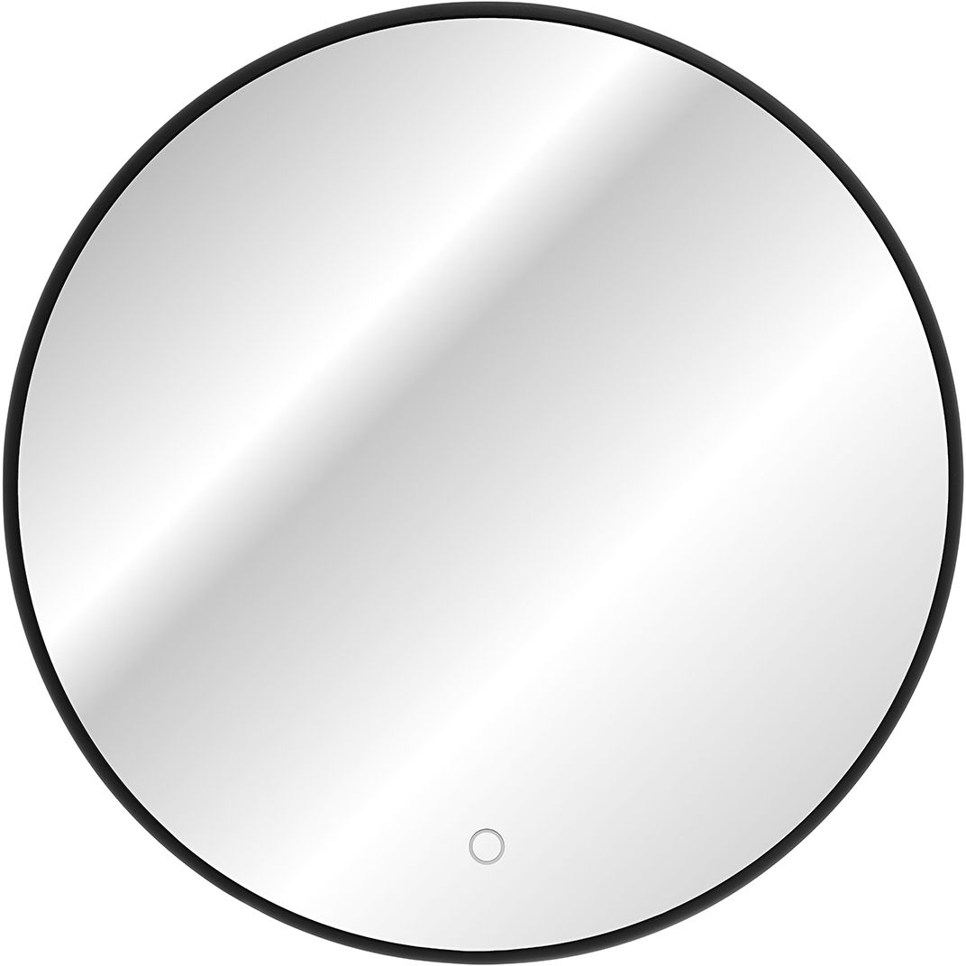Comad Luna lustro 80 cm okrągłe z oświetleniem czarny LUSTRO LUNA 80