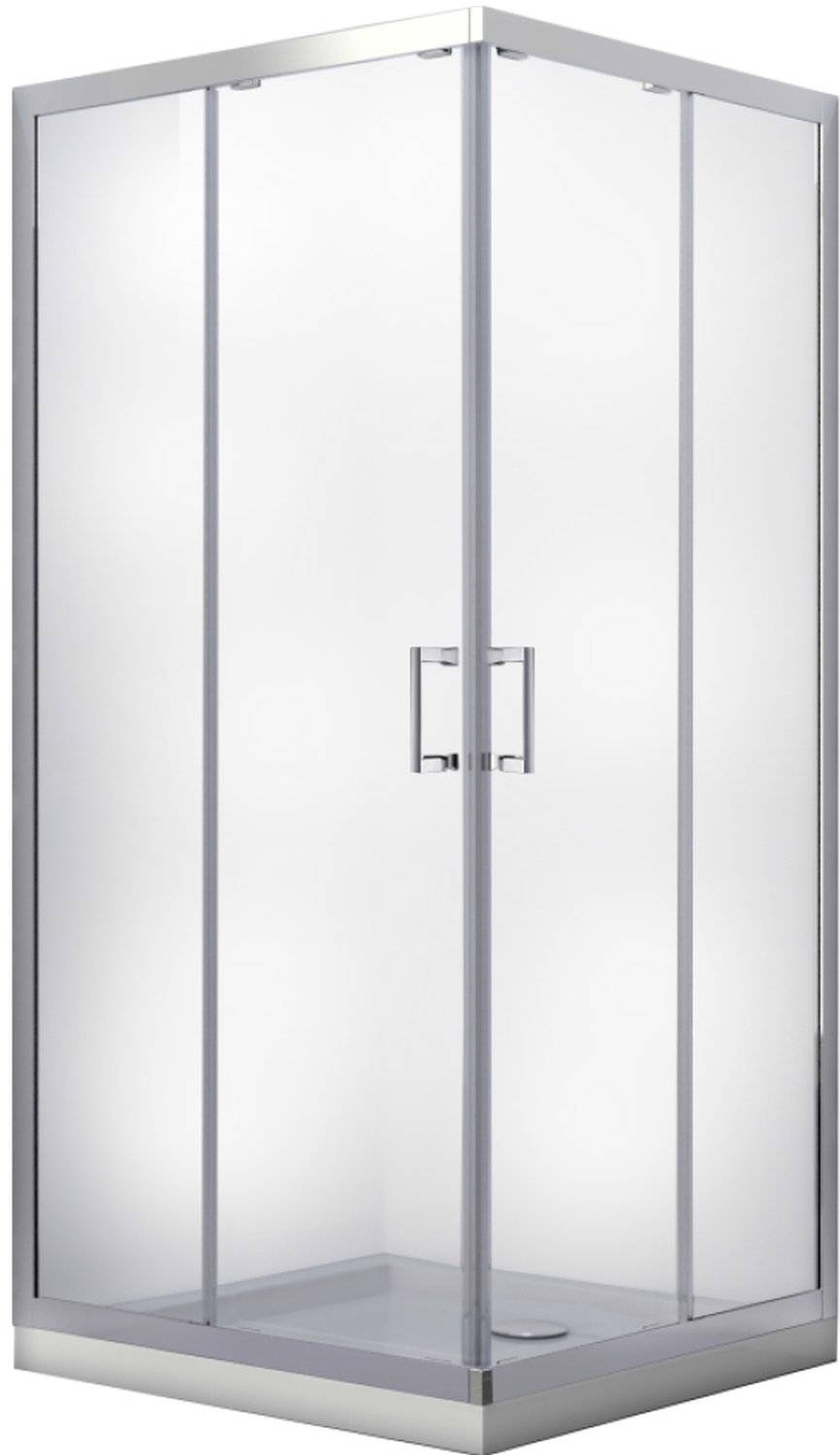 Besco Modern 185 kabina prysznicowa 80 cm kwadratowa chrom/szkło mrożone MK-80-185-M