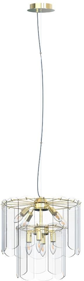 Zuma Line Nira lampa wisząca 8x40 W przezroczysta-złota MD3523-8M-EGN