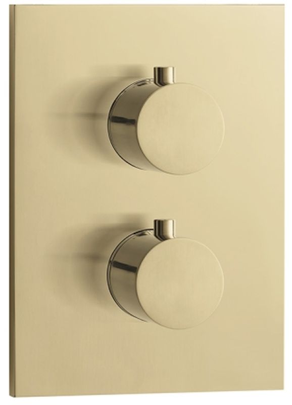 Herzbach Design iX PVD bateria wannowo-prysznicowa podtynkowa termostatyczna mosiądz 21.503050.2.41