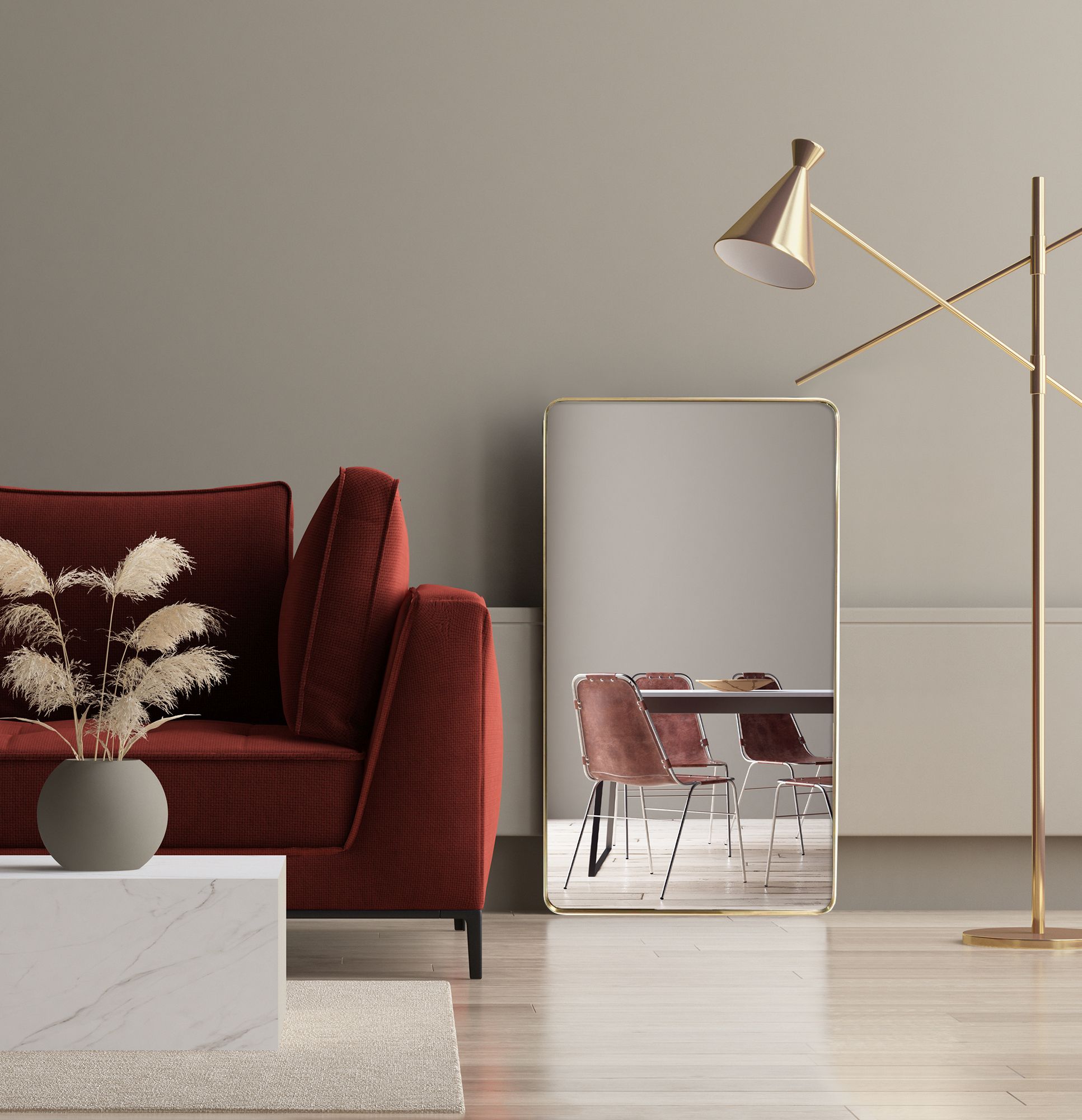 Ars Longa Zen lustro 60x90 cm złote ZEN6090-Z - Wysyłka w 24h