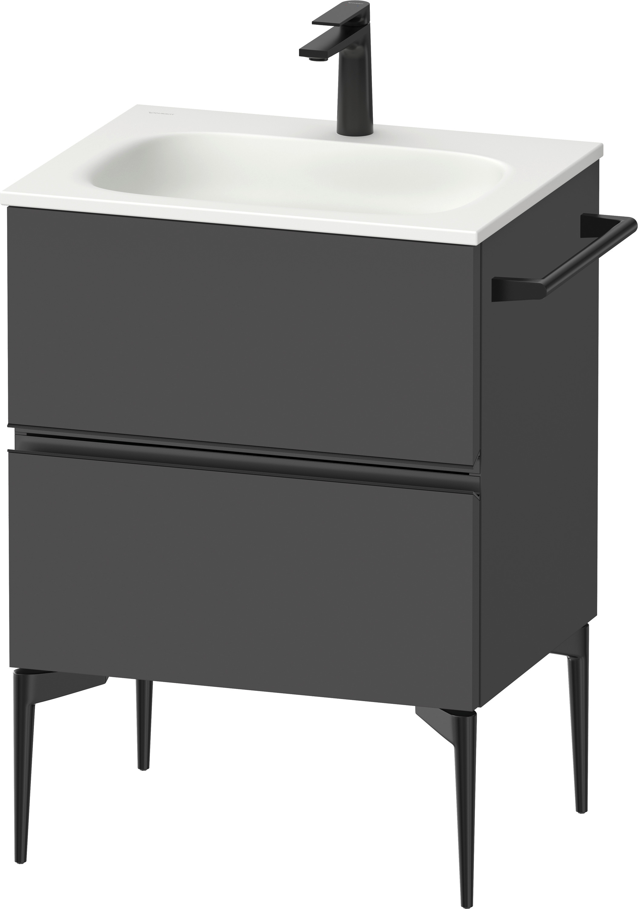 Duravit Sivida szafka 61x47,7x59,2 cm podumywalkowa wisząca czarna-grafitowa SV46500BD490000