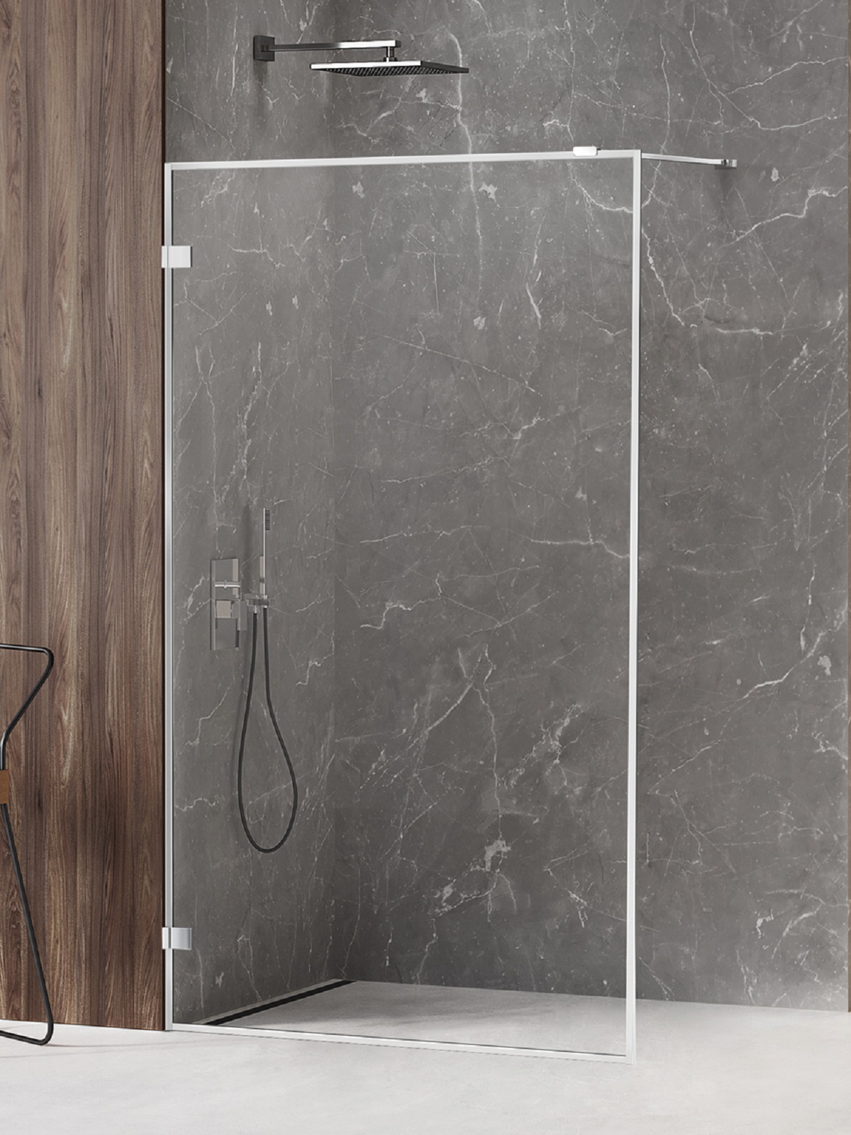 New Trendy Avexa ścianka prysznicowa walk-in 120 cm chrom połysk/szkło przezroczyste EXK-2510