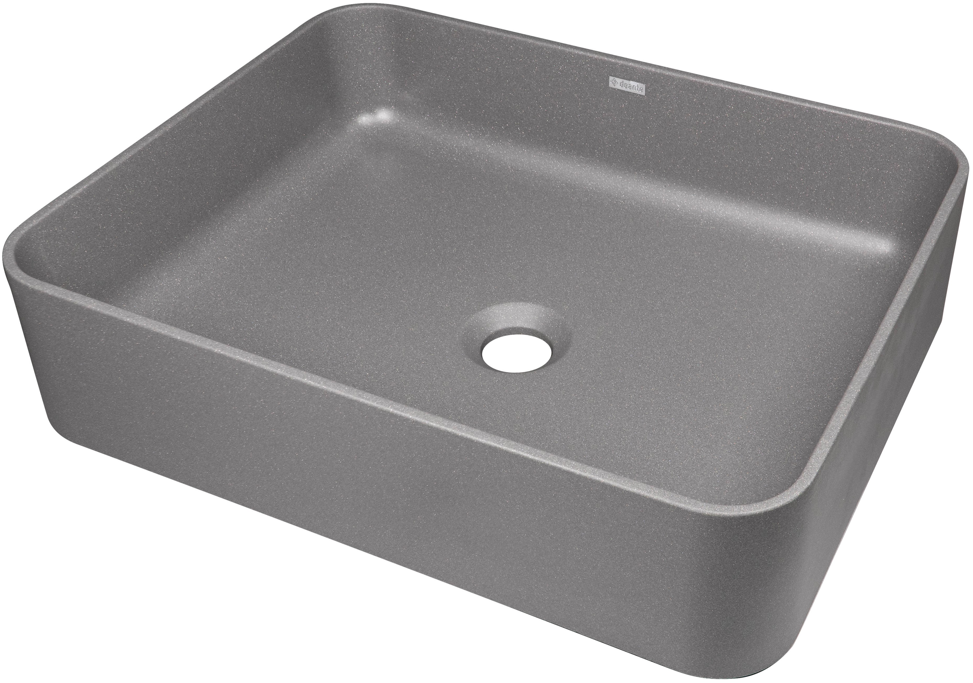 Deante Temisto umywalka 50x40 cm prostokątna nablatowa antracyt CQT_TU5S - Wysyłka w 24h