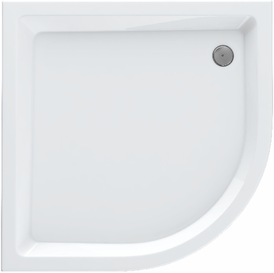 Schedpol Eko 2.0 brodzik 80x80 cm półokrągły biały 3.322/O