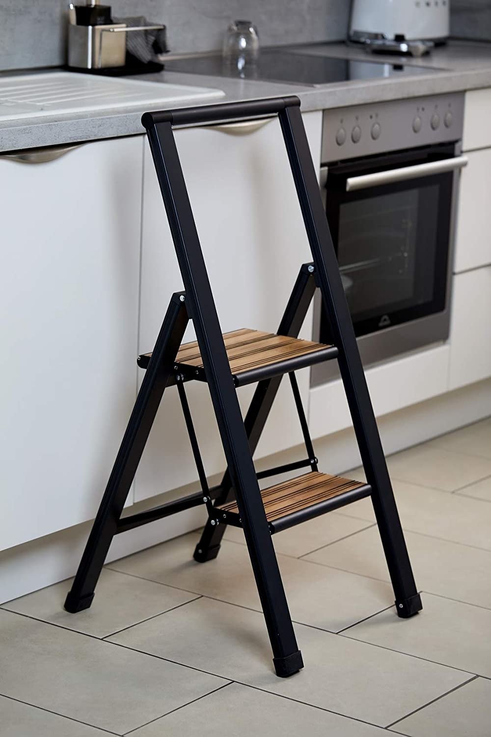Wenko drabina 2-stopniowa czarny 50482100 - Wysyłka w 24h