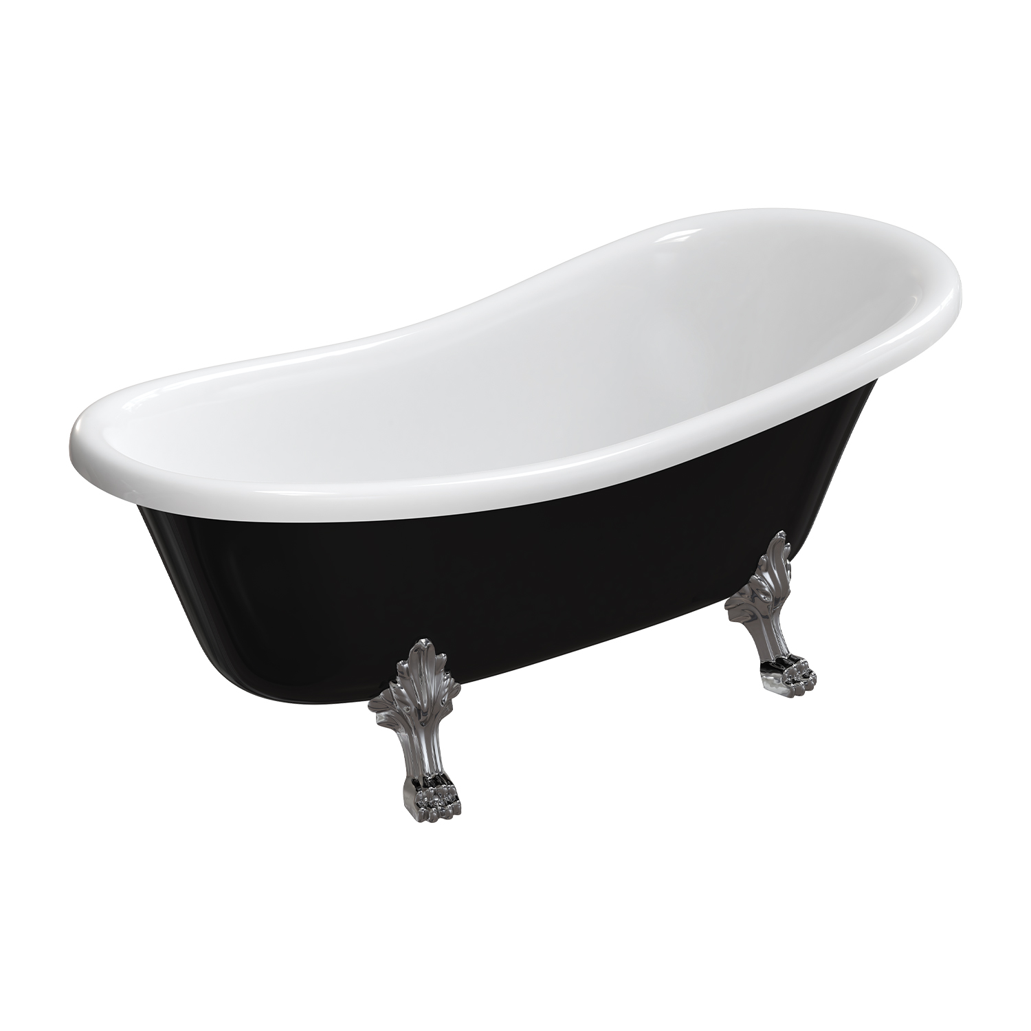 Omnires M+ wanna wolnostojąca 175x82 cm owalna biała/czarna ATENA174BCP