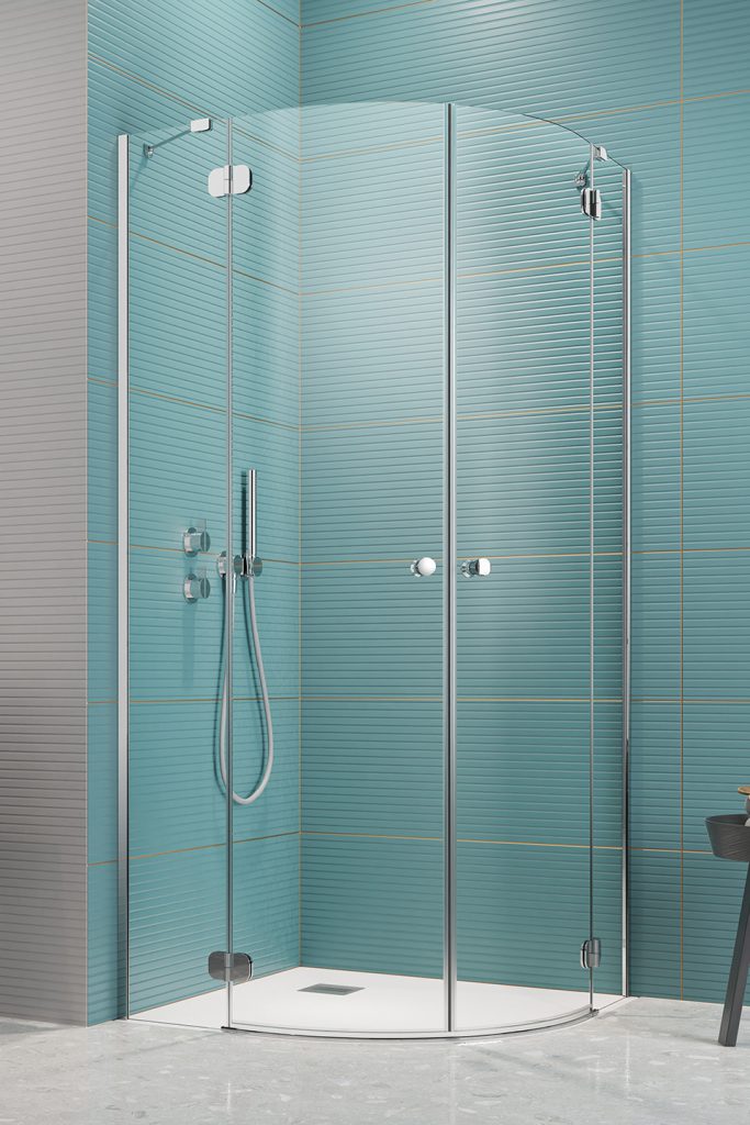 Radaway Torrenta PDD kabina prysznicowa 80 cm półokrągła chrom/szkło przezroczyste 131610-01-01