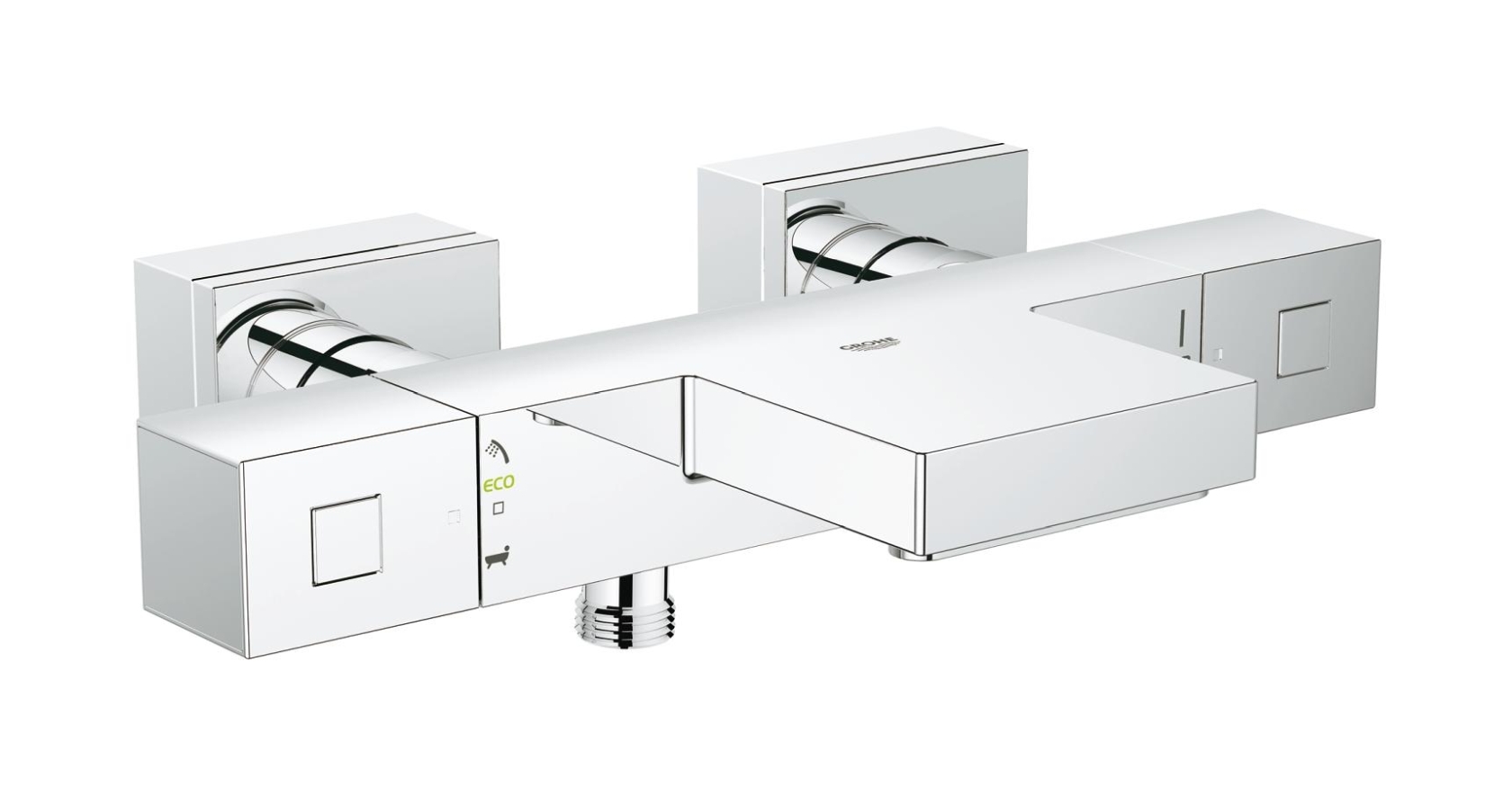 Grohe Grohtherm Cube bateria wannowo-prysznicowa ścienna termostatyczna StarLight Chrome 34497000
