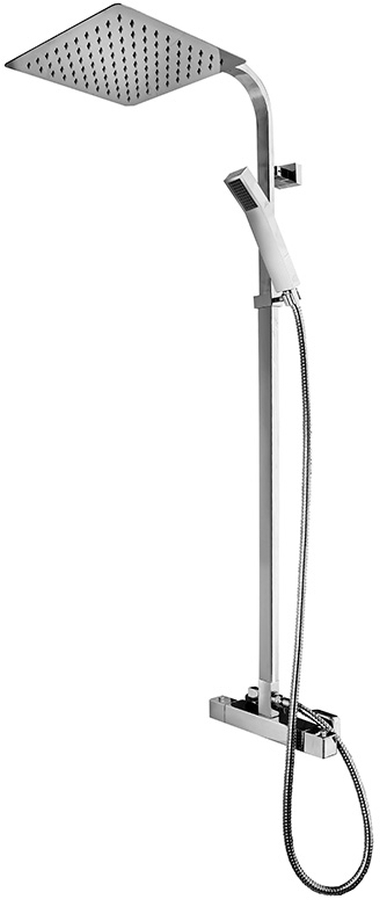Rea Milan zestaw prysznicowy ścienny z baterią termostatyczną chrom REA-P0222