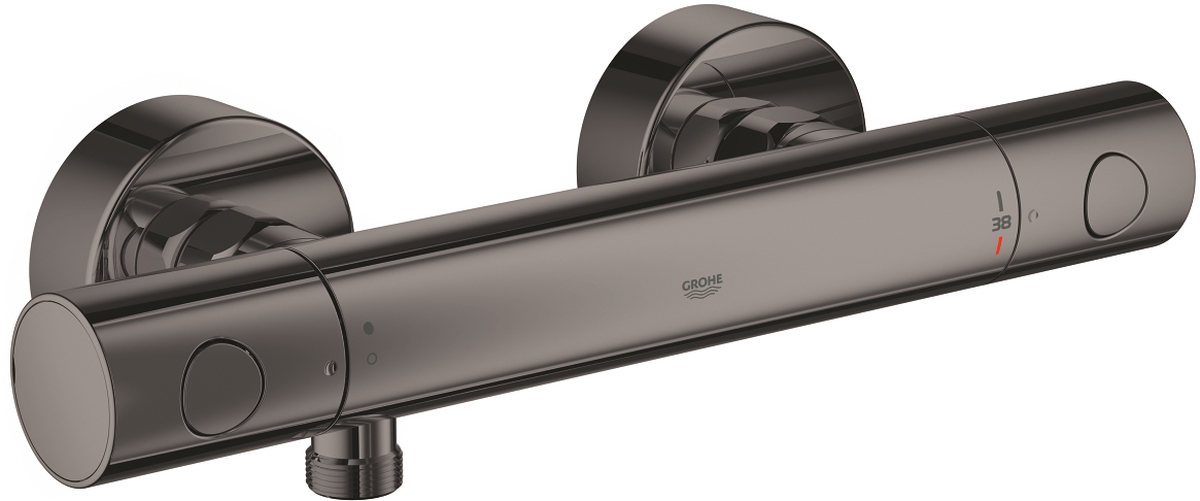 Grohe Grohtherm 1000 Cosmopolitan M bateria prysznicowa ścienna termostatyczna hard graphite 34065A02