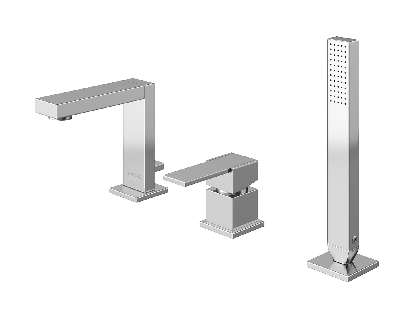 Kohlman Excelent bateria wannowo-prysznicowa 3-otworowa chrom QB241H