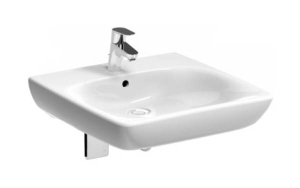 Geberit Selnova Compact umywalka 55x55 cm kwadratowa ścienna dla niepełnosprawnych biała 501.461.00.7