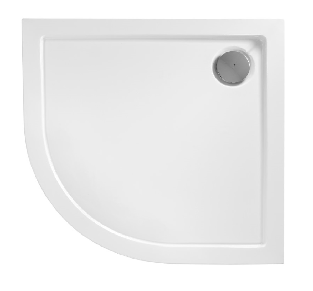 Rea Look brodzik 100x80 cm półokrągły prawy biały REA-K7906