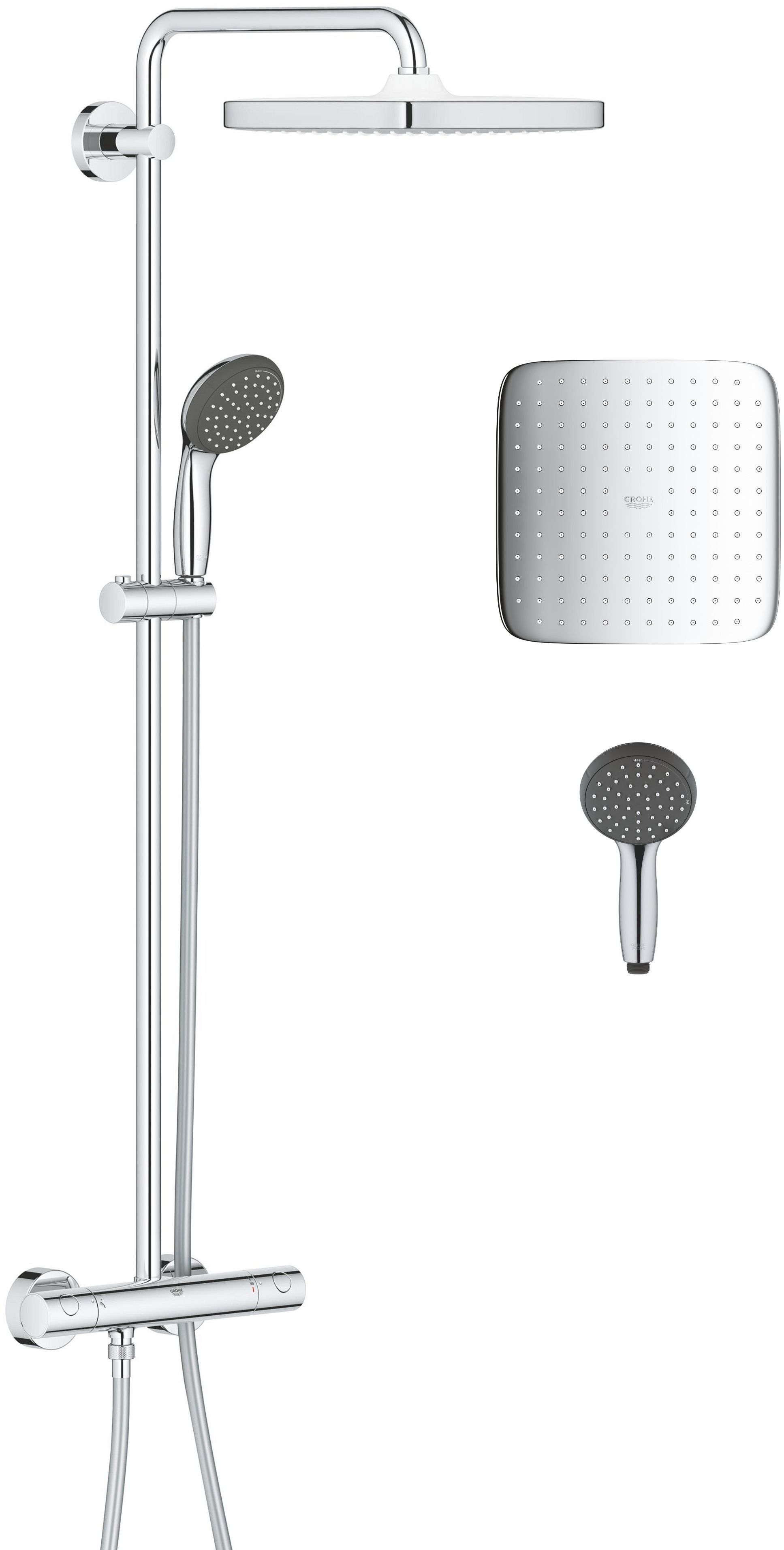 Grohe Vitalio Start System zestaw prysznicowy ścienny termostatyczny z deszczownicą chrom 26697000 - Wysyłka w 24h