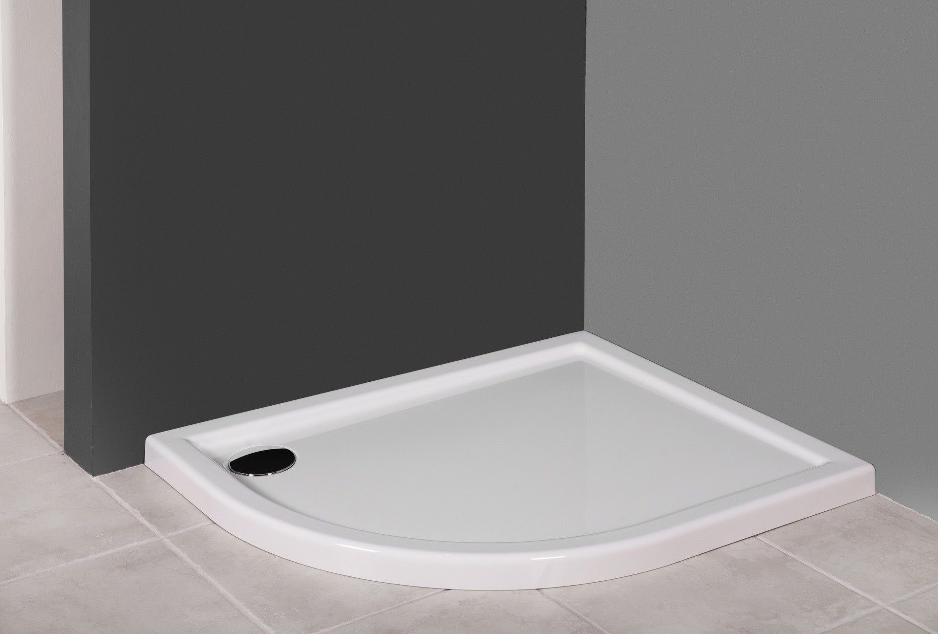 Novellini Kali brodzik 100x80 cm półokrągły asymetryczny prawy biały MNQ100806D-30
