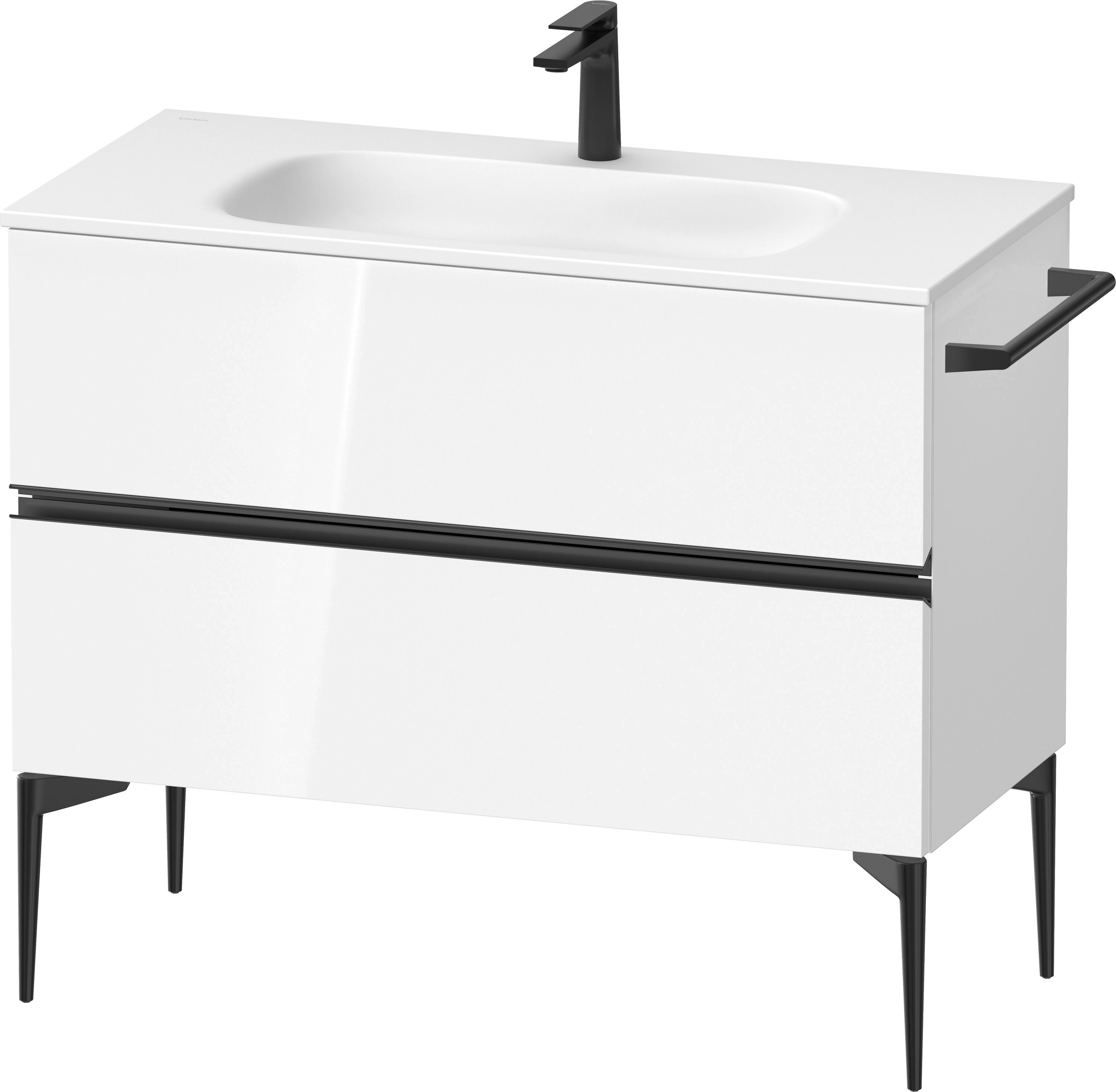 Duravit Sivida szafka 101x47,7x59,2 cm podumywalkowa wisząca biała-czarna SV46520BD220000