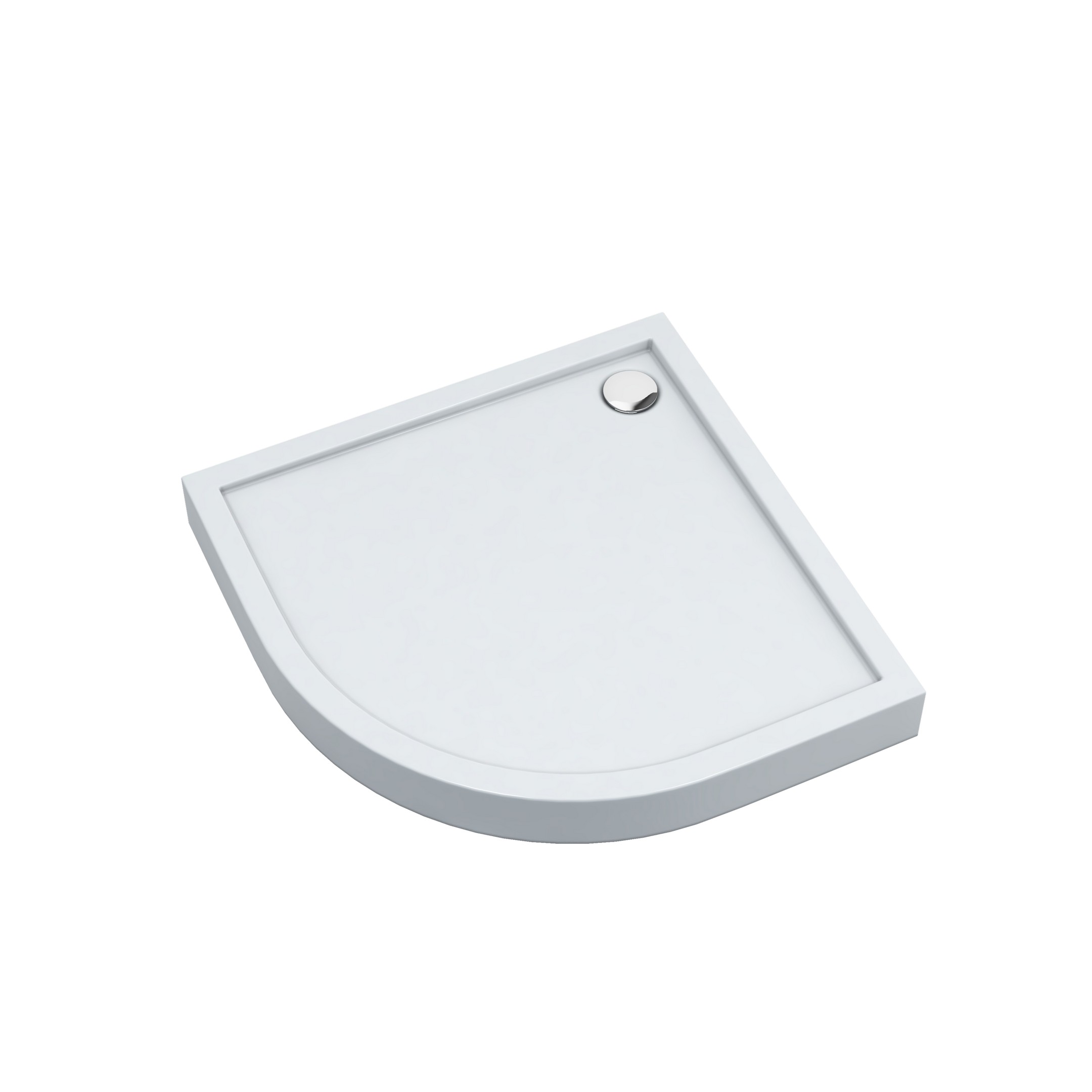 Schedline Cameron Smooth White brodzik 80x80 cm półokrągły biały 3ST.C1O-8080