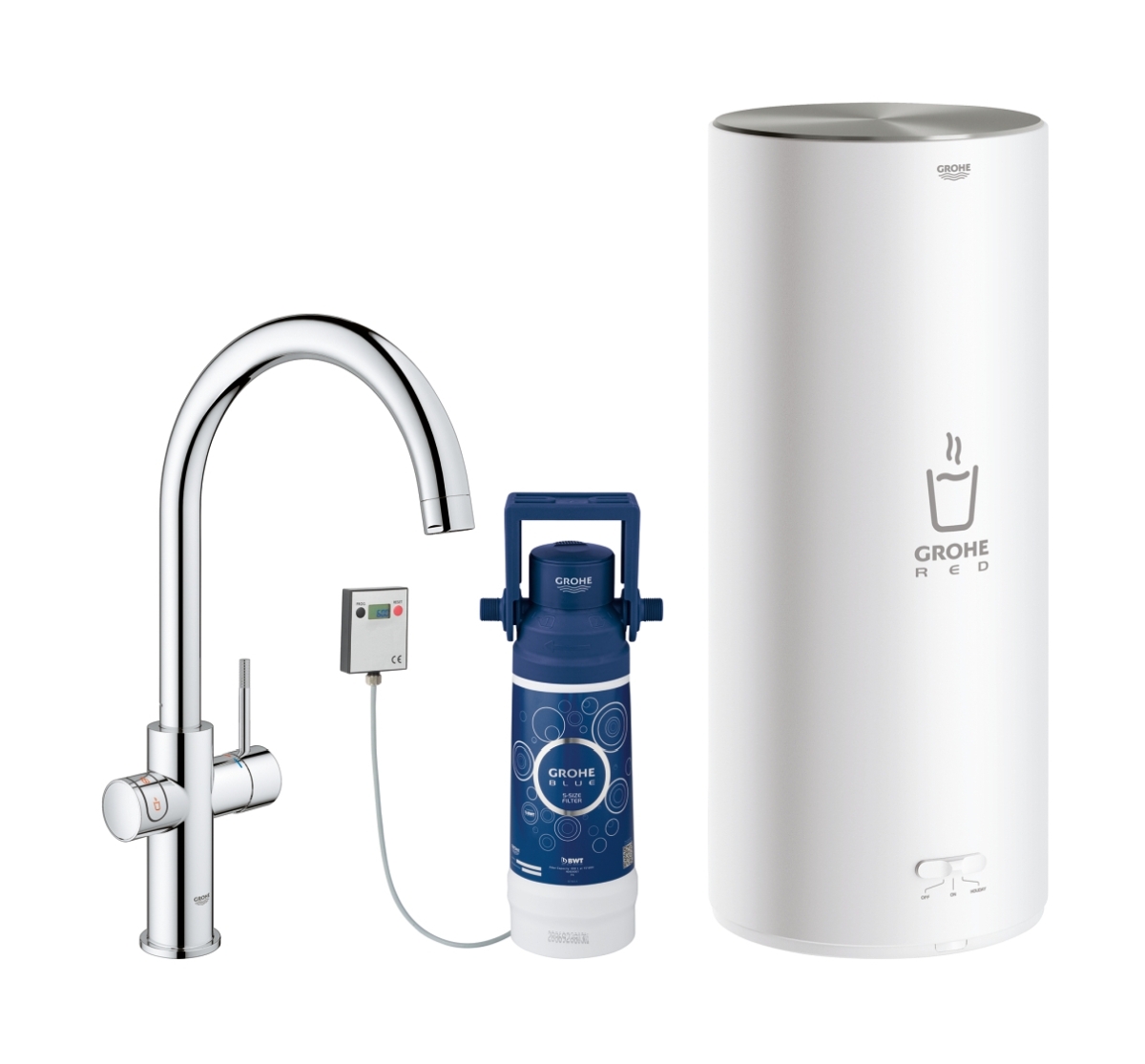 Grohe Red bateria kuchenna z bojlerem stojąca StarLight Chrome chrom 30079001