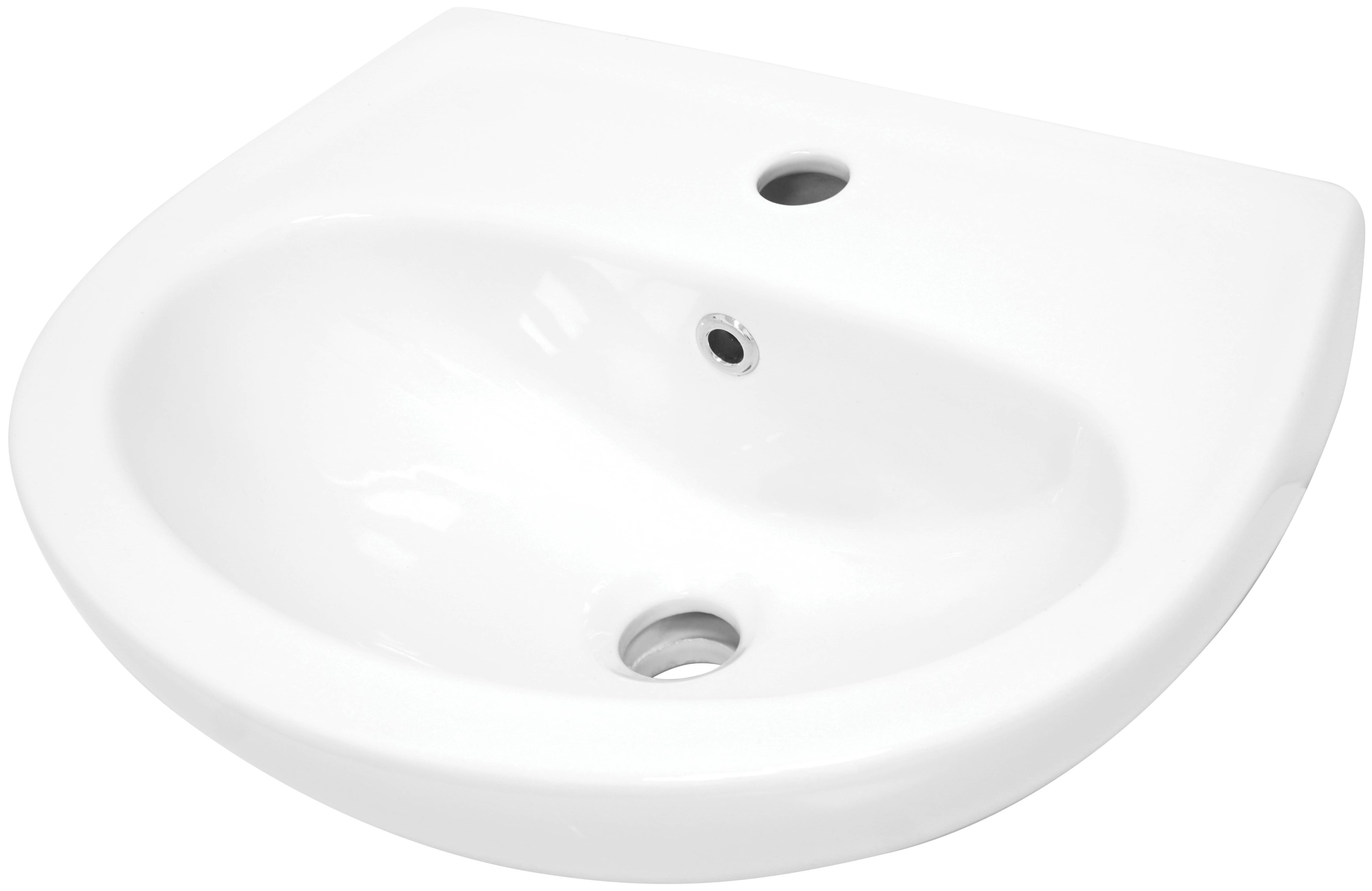 Deante Jasmin umywalka 51,8x40,3 cm półokrągła biała CDJ6U5W - Wysyłka w 24h