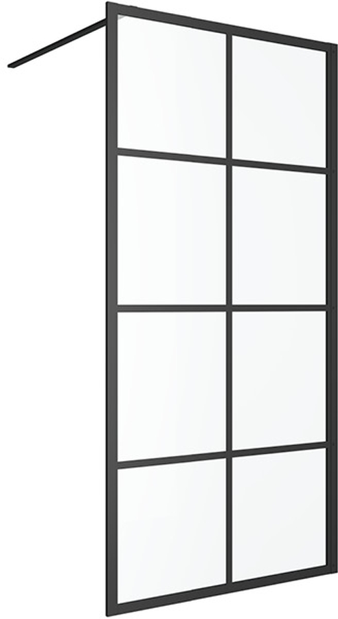 Excellent Fabrika Walk-In ścianka prysznicowa 120 cm czarny mat/szkło KAEX.4006.1200.LP