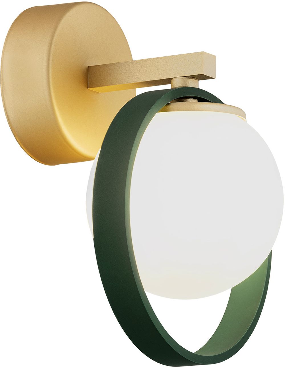 Argon Saturnia kinkiet 1x6W opal mat/złoty/zielony 8258