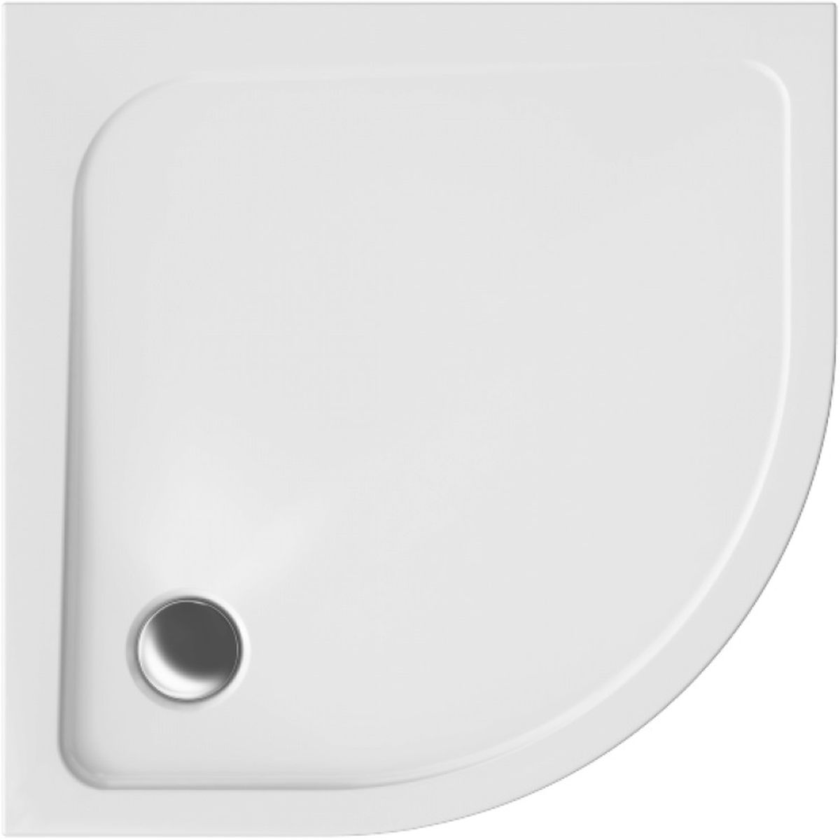 Polimat Pako brodzik 80x80 cm półokrągły biały 00111