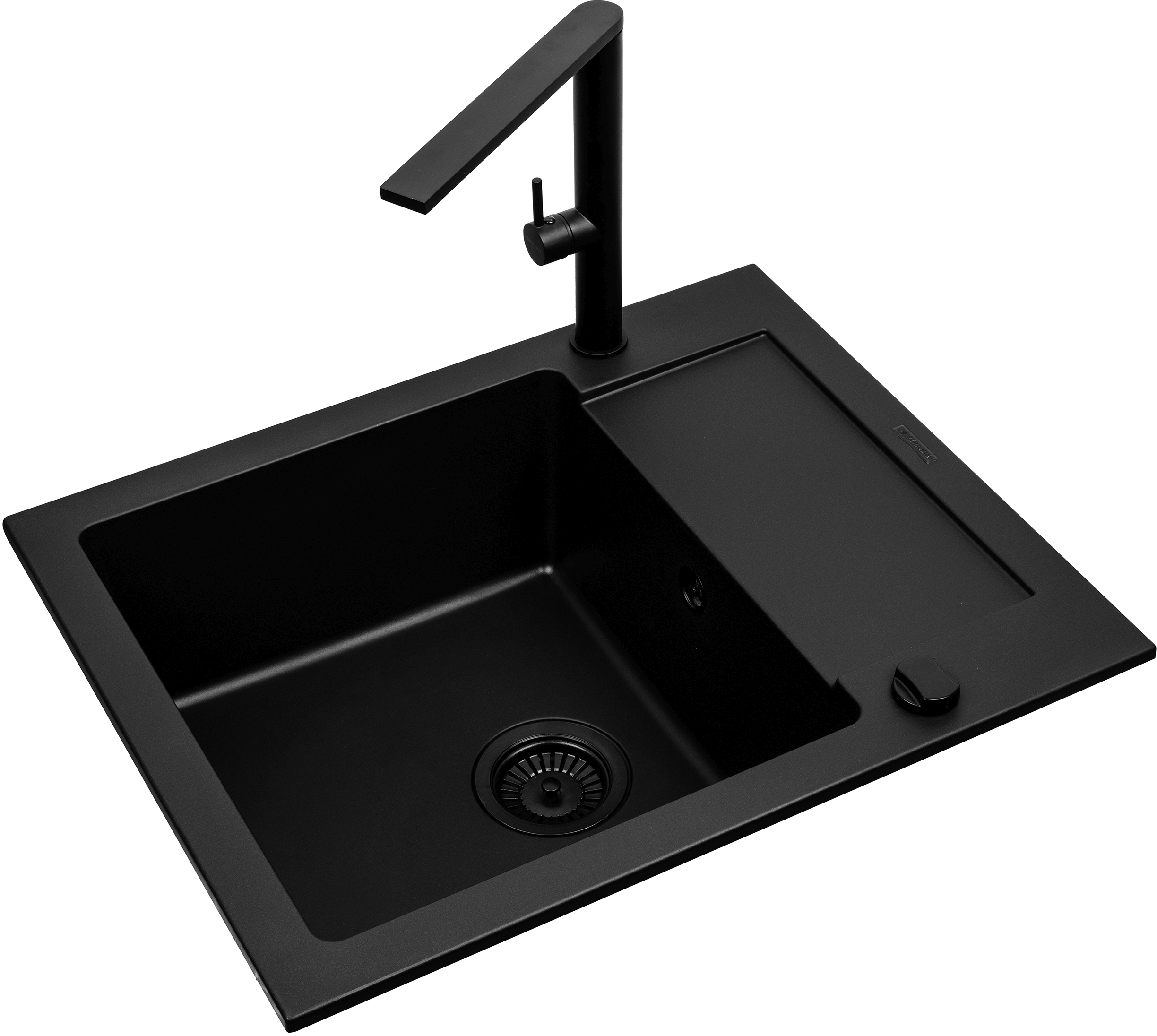 Pyramis Mido zlewozmywak z baterią czarny 070167602BT