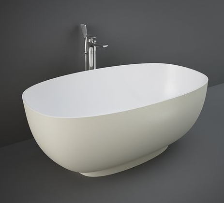 Rak Ceramics Rak Cloud wanna wolnostojąca 140x75,3 owalna beżowa mat CLOBT14075505