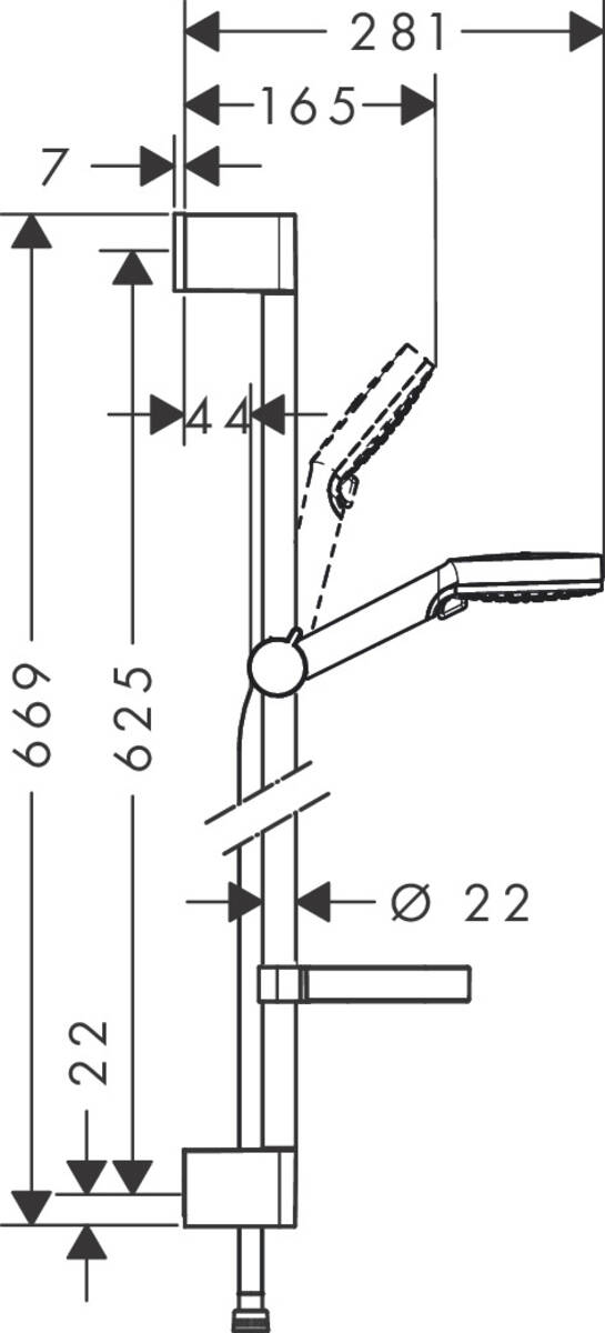 Hansgrohe Crometta zestaw prysznicowy ścienny biały/chrom 26553400 - Wysyłka w 24h