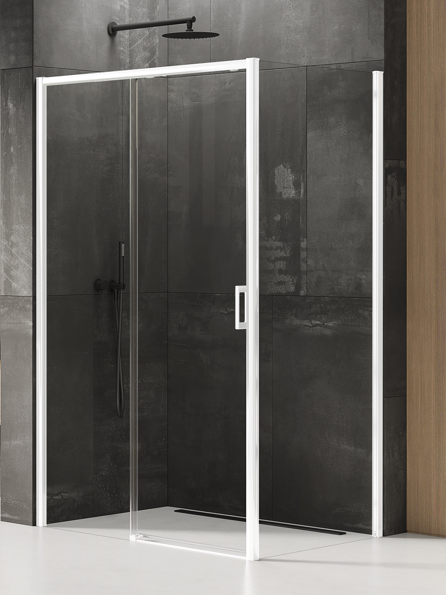 New Trendy Prime White kabina prysznicowa 100x100 cm lewa biały mat/szkło przezroczyste D-0400A/D-0221B