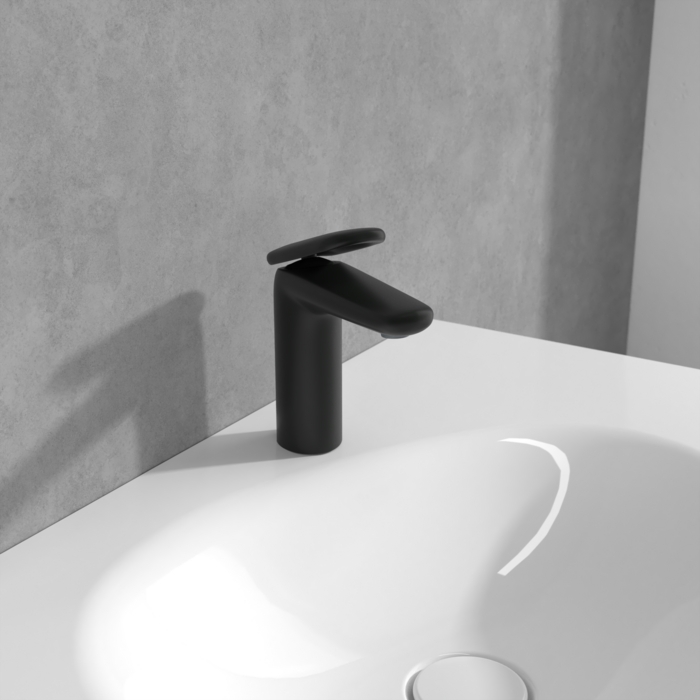Villeroy & Boch Antao bateria umywalkowa stojąca czarna TVW111003000K5