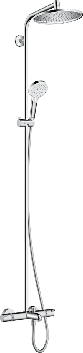 Hansgrohe Crometta S Showerpipe zestaw prysznicowy ścienny termostatyczny chrom 27320000
