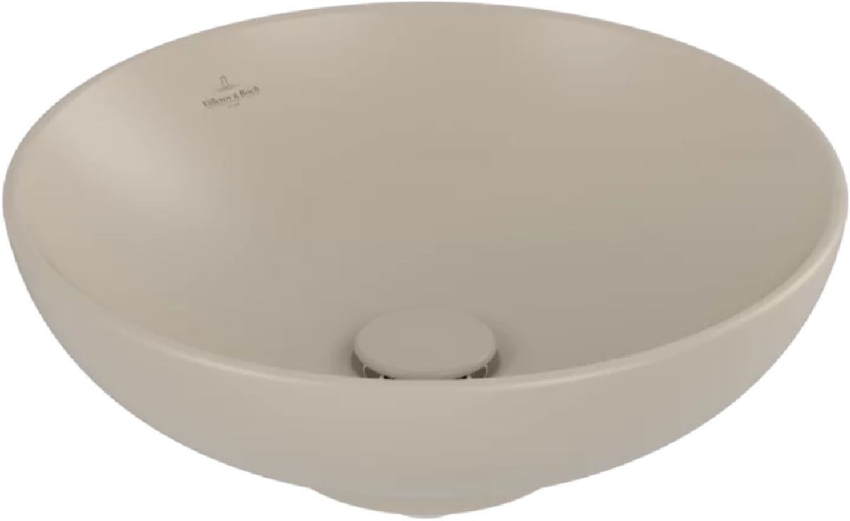 Villeroy & Boch Loop & Friends umywalka 42 cm nablatowa okrągła CeramicPlus Almond 4A4601AM